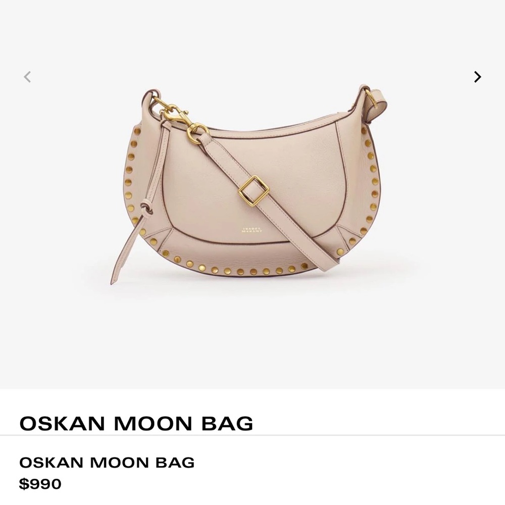 Isabel Marant Oskan Moon Bag in Light Beige